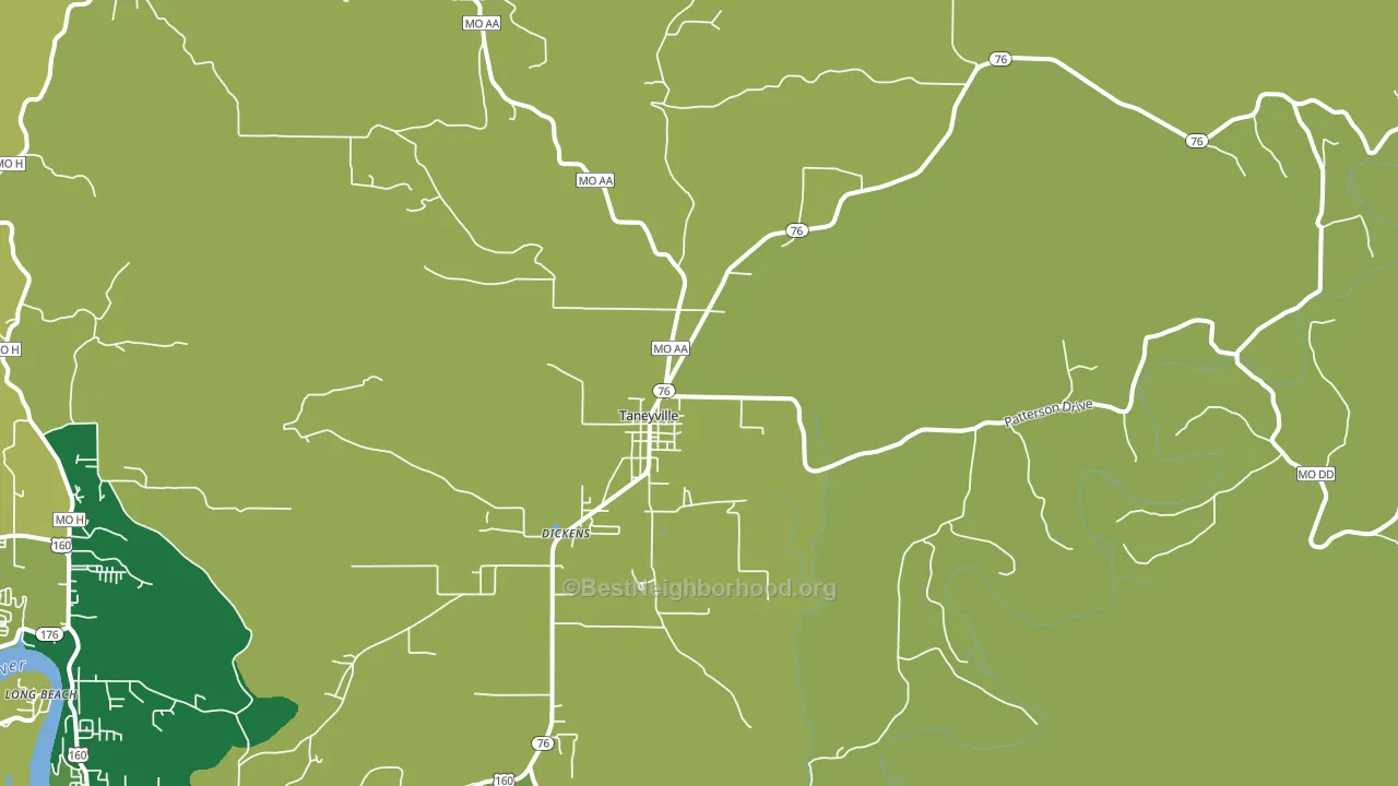 Taneyville, MO block-group voter-turnout map