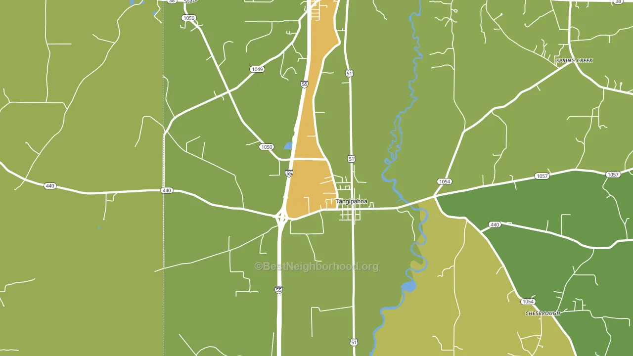 Tangipahoa, LA block-group voter-turnout map