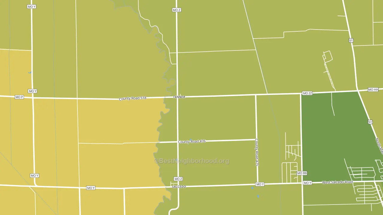 Tanner, MO block-group voter-turnout map