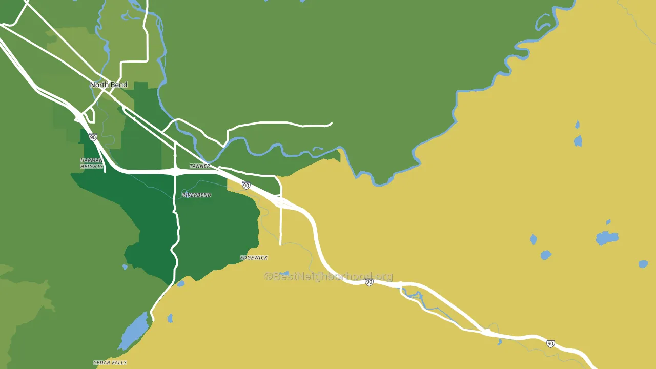 Tanner, WA block-group voter-turnout map