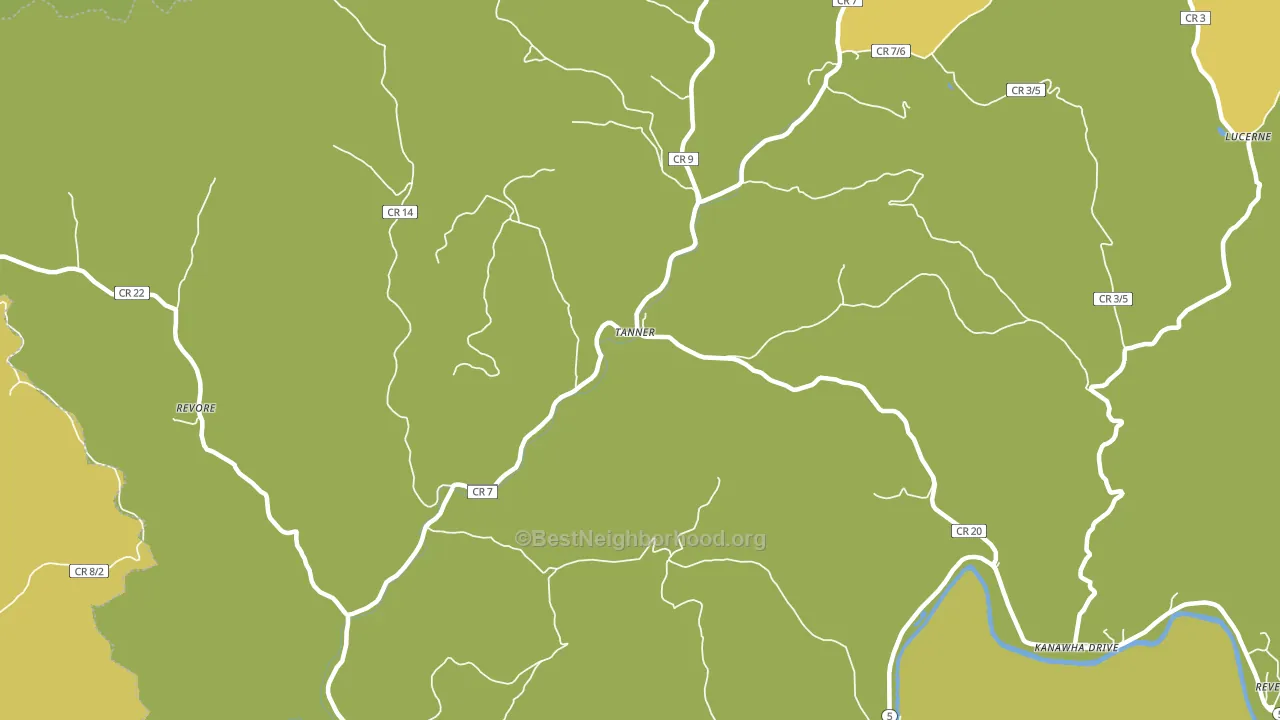 Tanner, WV block-group voter-turnout map