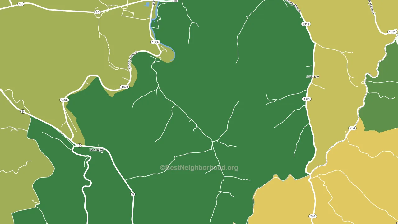 Tannery, KY block-group voter-turnout map