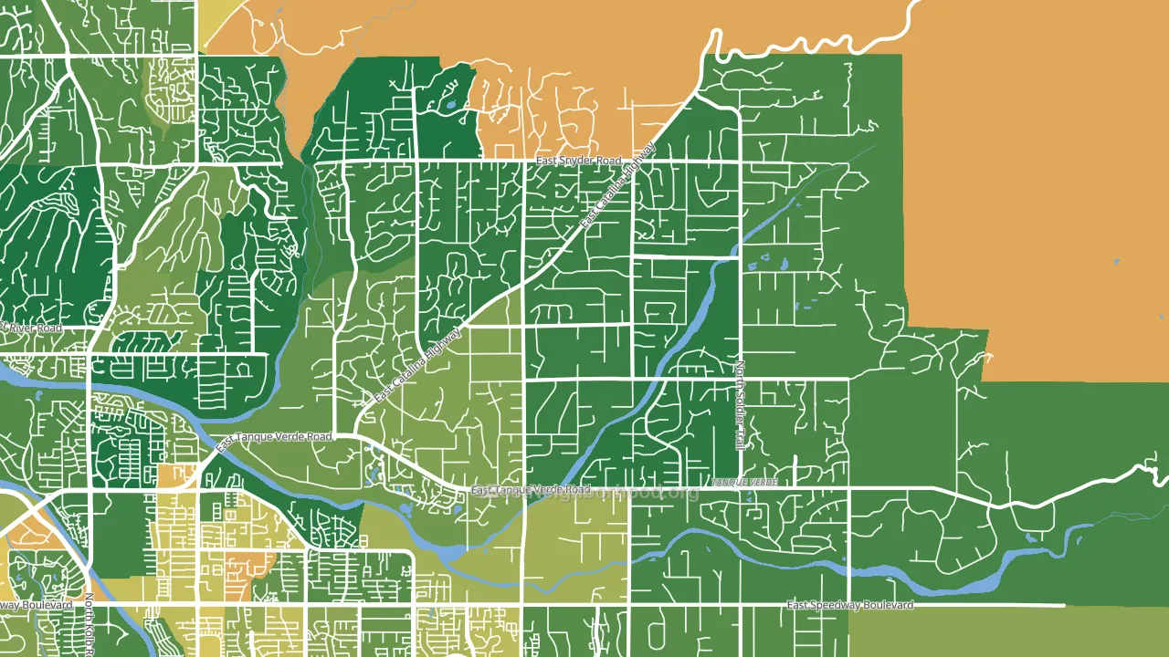 Tanque Verde, AZ block-group voter-turnout map