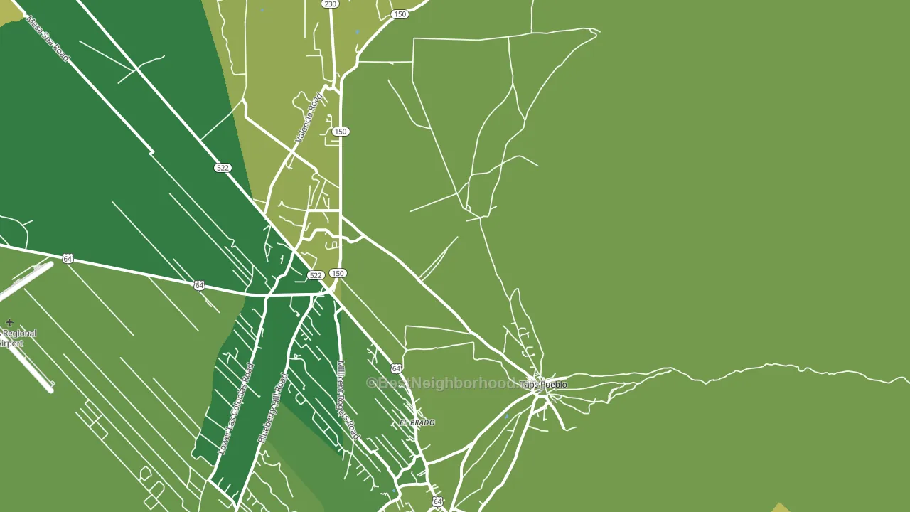 Taos Pueblo, NM block-group voter-turnout map
