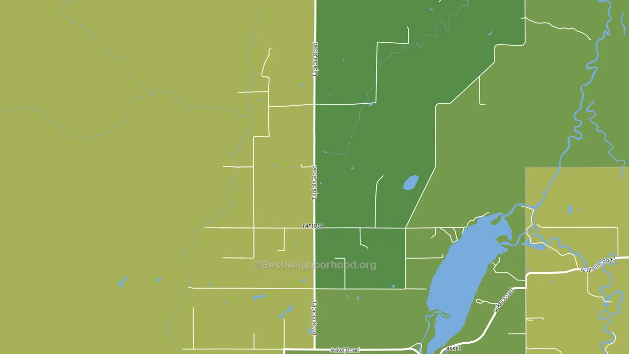 Tapiola, MI block-group voter-turnout map