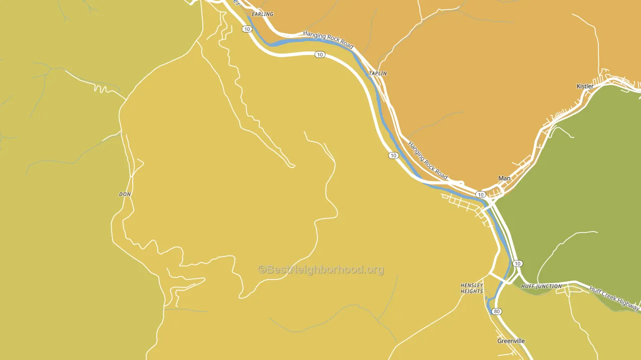 Taplin, WV block-group voter-turnout map