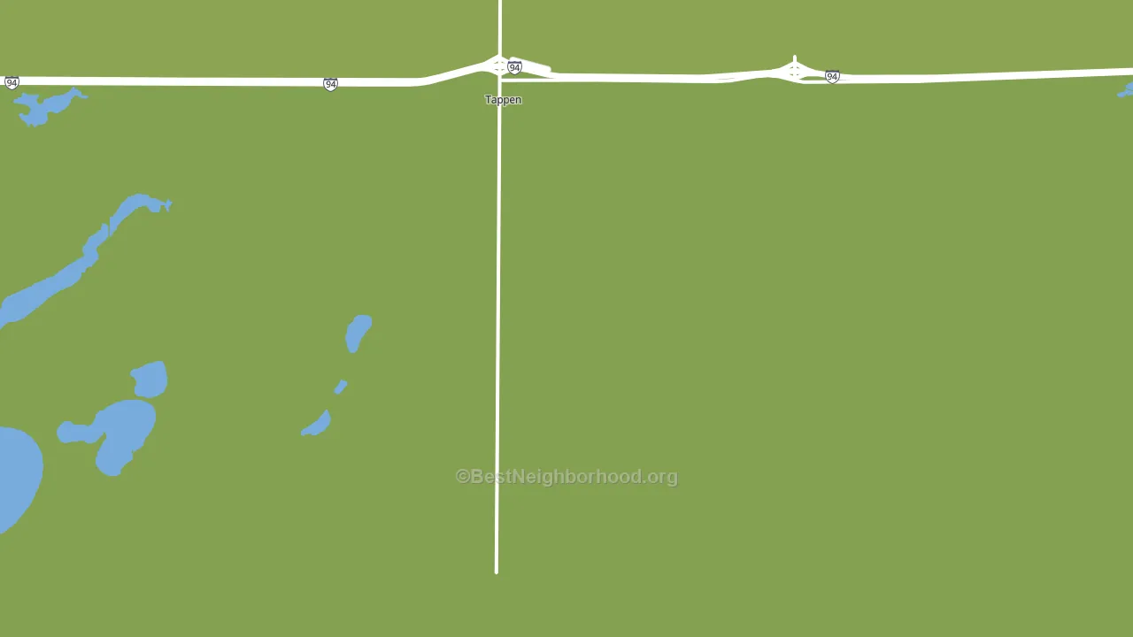 Tappen, ND block-group voter-turnout map