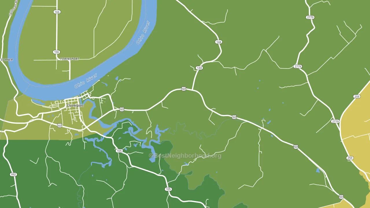 Tar Fork, KY block-group voter-turnout map