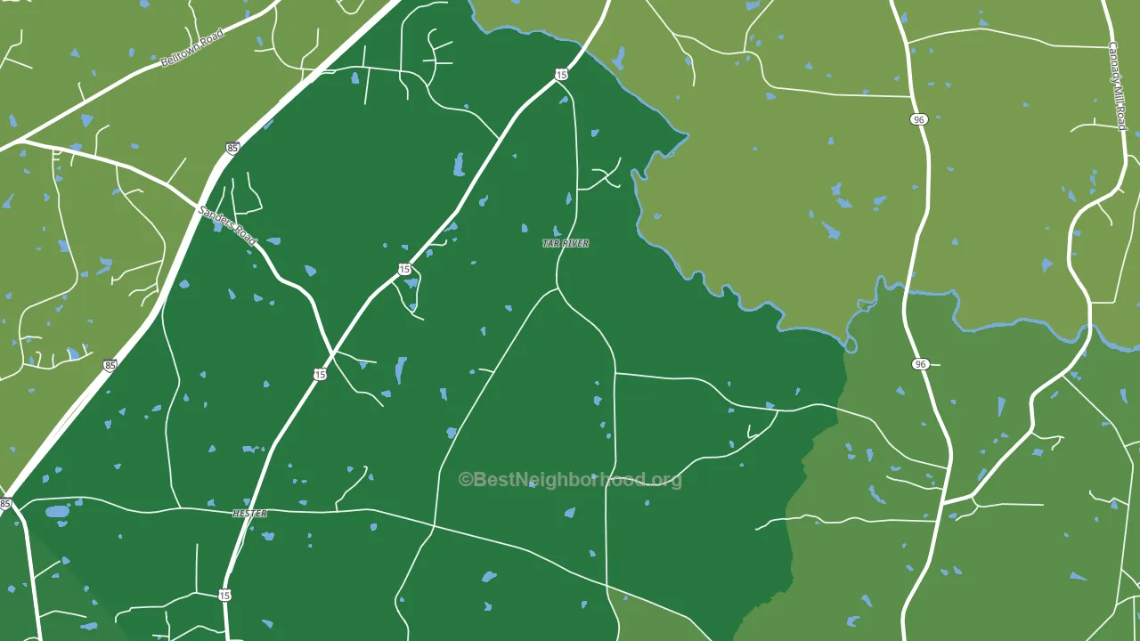 Tar River, NC block-group voter-turnout map