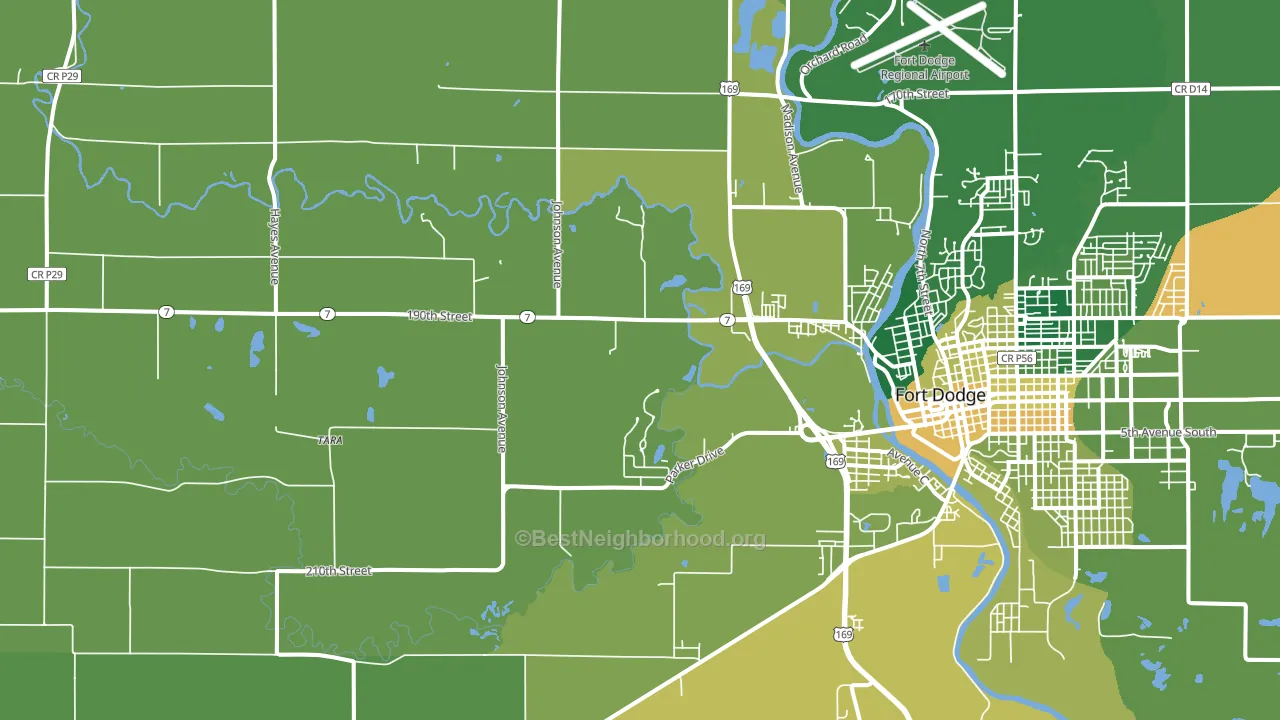 Tara, IA block-group voter-turnout map