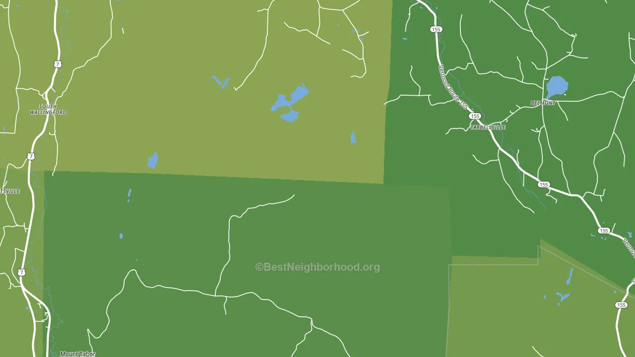 Tarbellville, VT block-group voter-turnout map