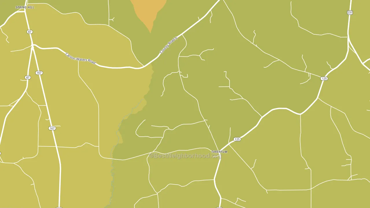 Tarentum, AL block-group voter-turnout map