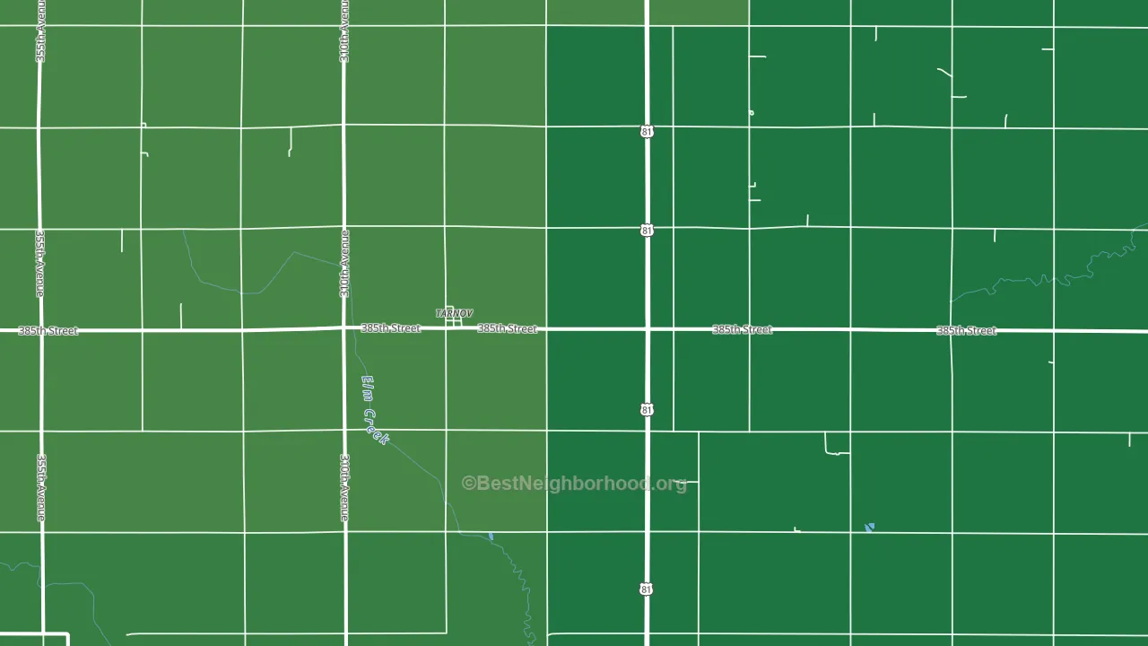 Tarnov, NE block-group voter-turnout map