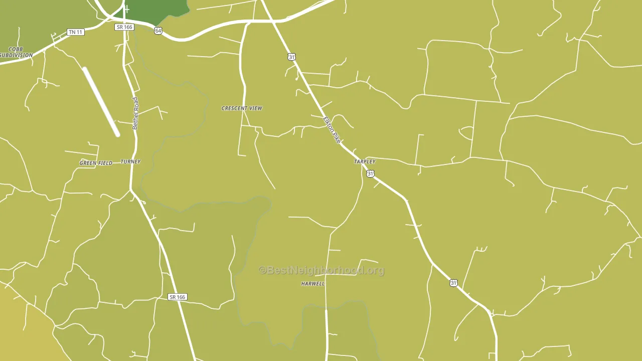 Tarpley, TN block-group voter-turnout map