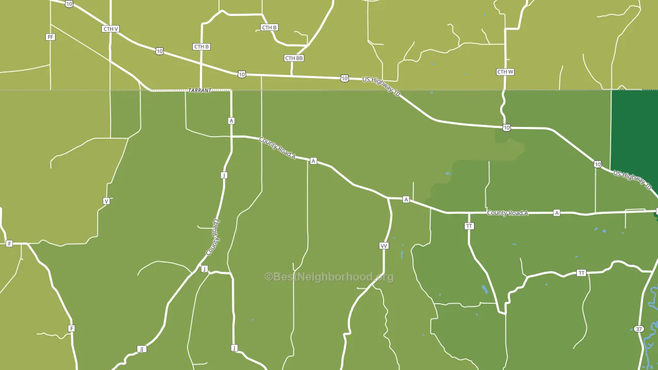Tarrant, WI block-group voter-turnout map