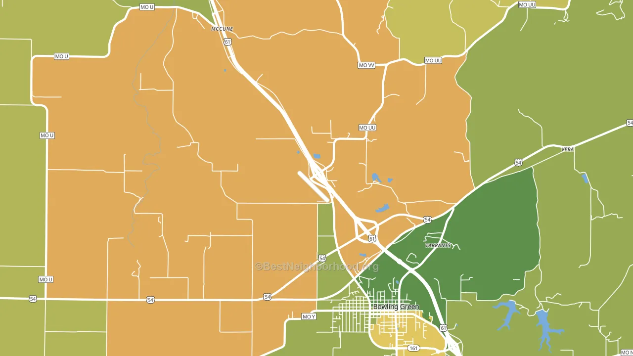 Tarrants, MO block-group voter-turnout map