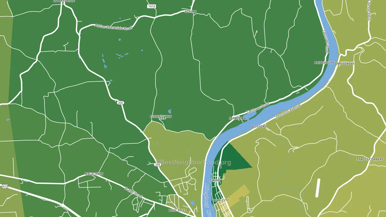 Tarrtown, PA block-group voter-turnout map