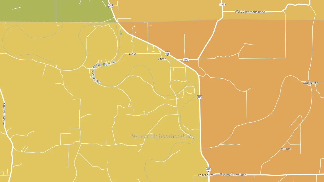 Tarry, AR block-group voter-turnout map
