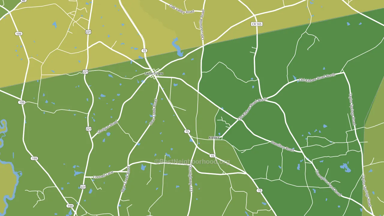 Tarrytown, GA block-group voter-turnout map