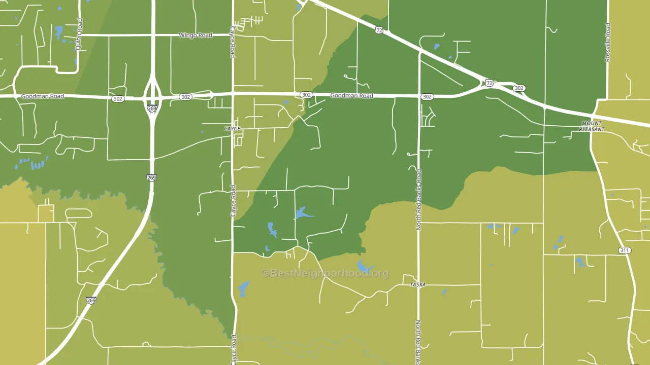 Taska, MS block-group voter-turnout map