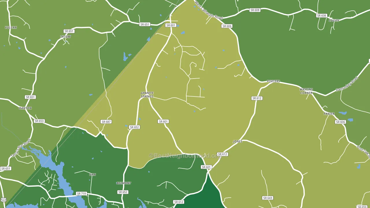 Tatum, VA block-group voter-turnout map