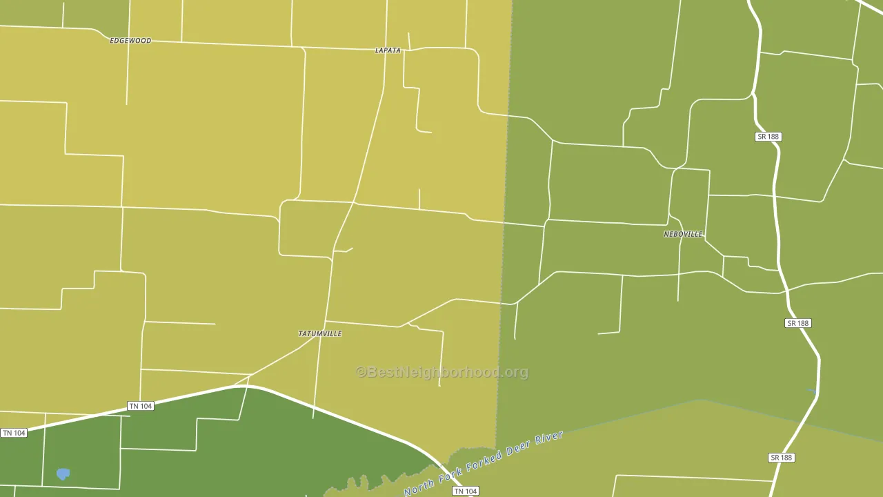 Tatumville, TN block-group voter-turnout map