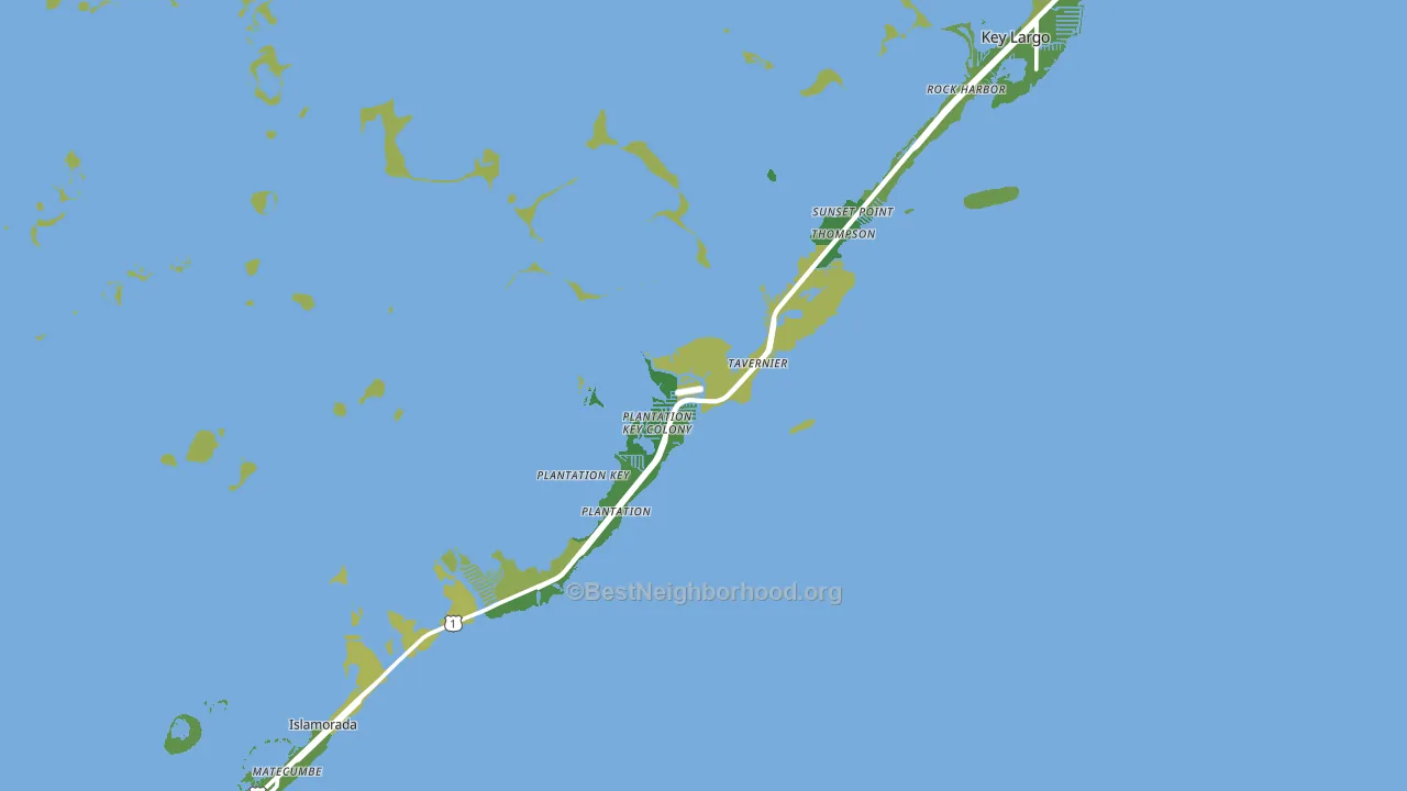 Tavernier, FL block-group voter-turnout map