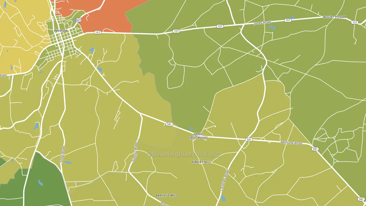 Taxahaw, SC block-group voter-turnout map