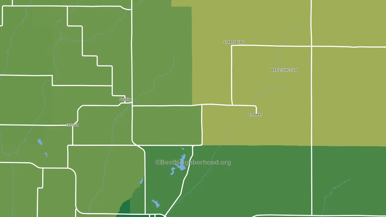 Taylor County, IA block-group voter-turnout map