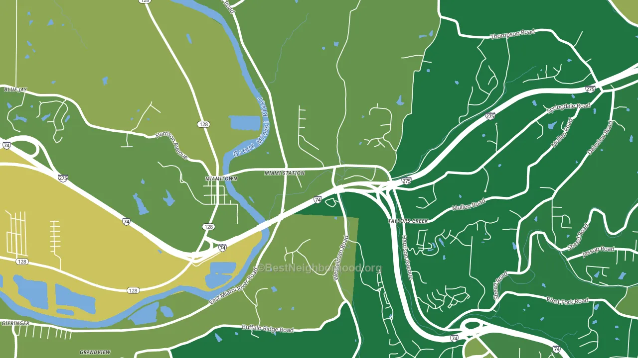 Taylor Creek, OH block-group voter-turnout map