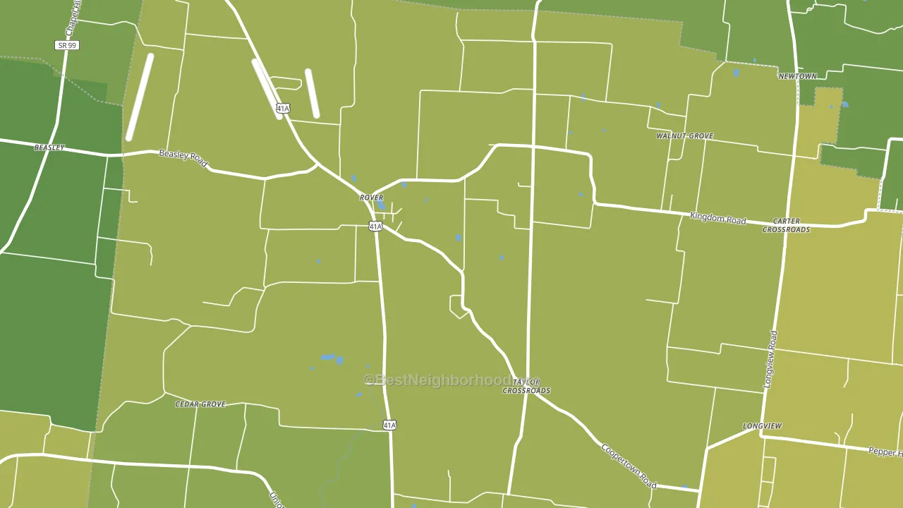 Taylor Crossroads, TN block-group voter-turnout map
