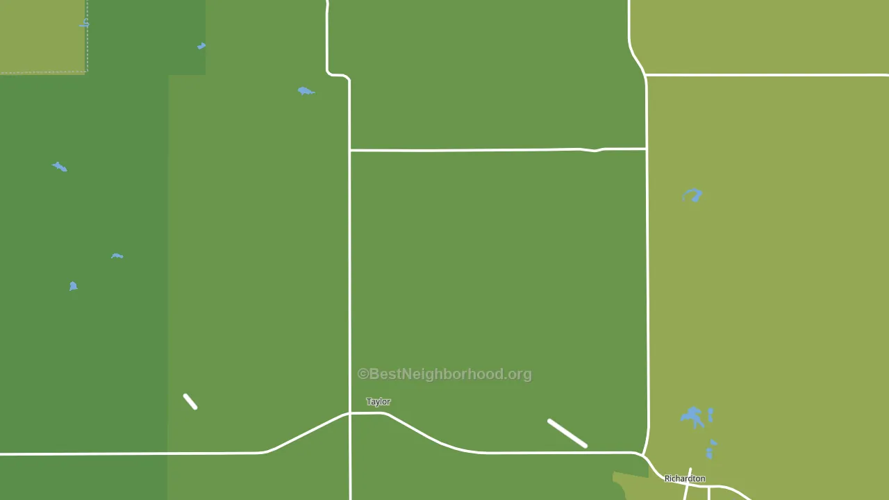 Taylor, ND block-group voter-turnout map