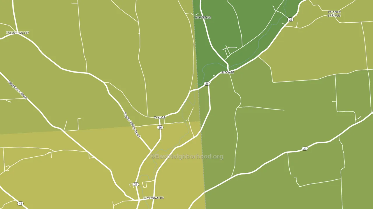 Taylor, NY block-group voter-turnout map