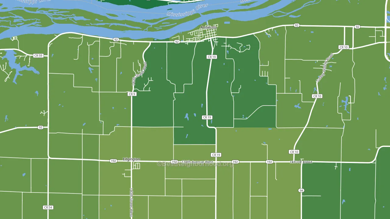 Taylor Ridge, IL block-group voter-turnout map