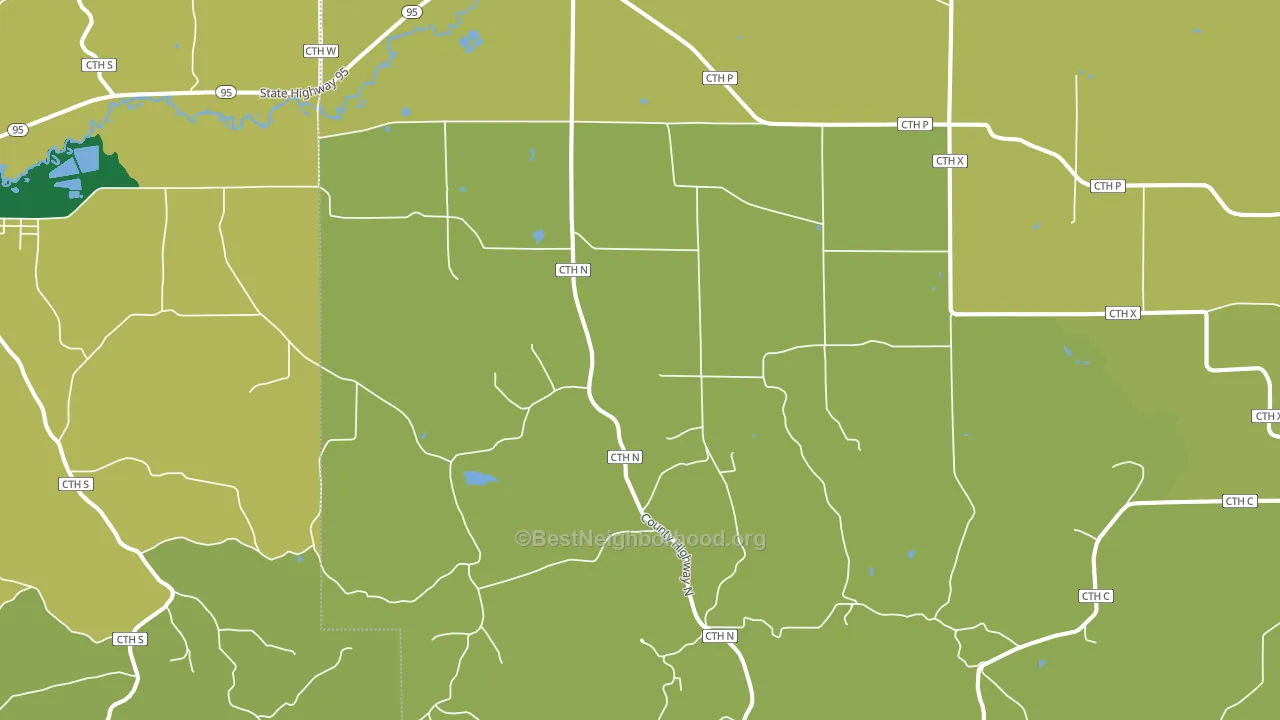 Taylor, WI block-group voter-turnout map