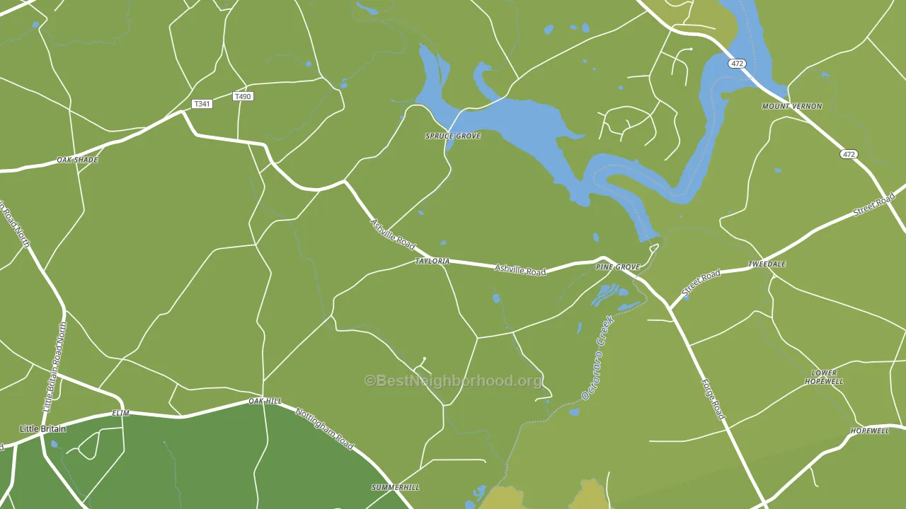 Tayloria, PA block-group voter-turnout map