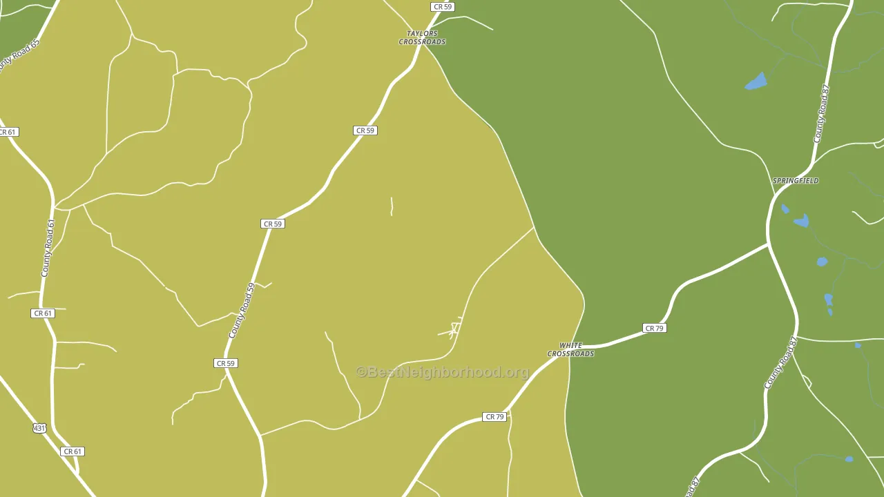 Taylors Crossroads, AL block-group voter-turnout map
