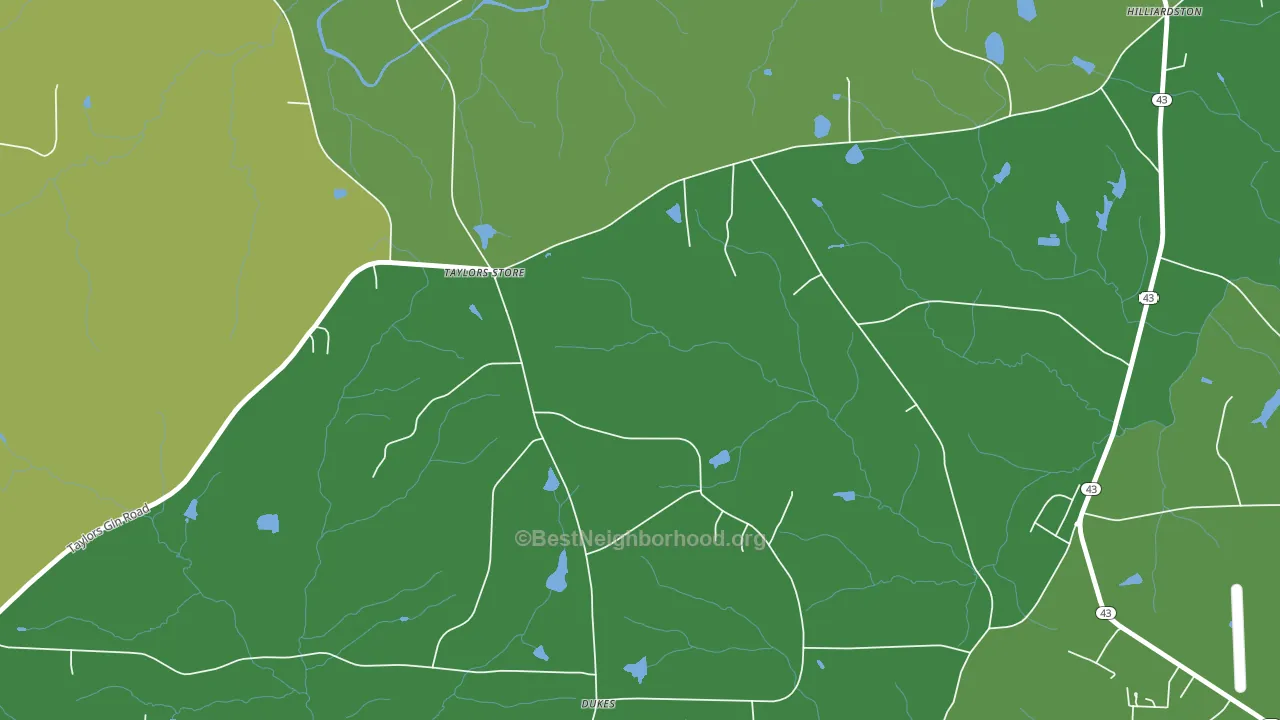 Taylors Store, NC block-group voter-turnout map