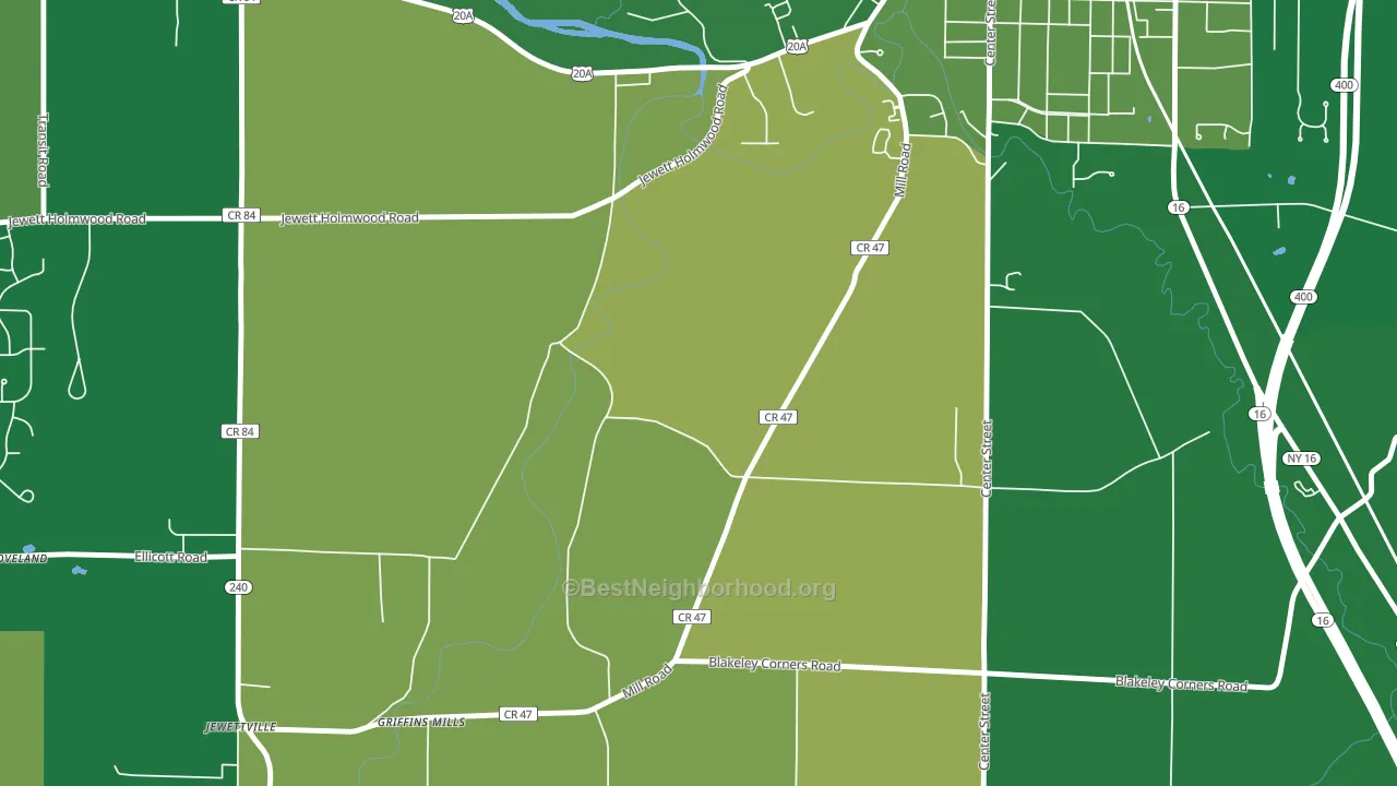 Taylorshire, NY block-group voter-turnout map