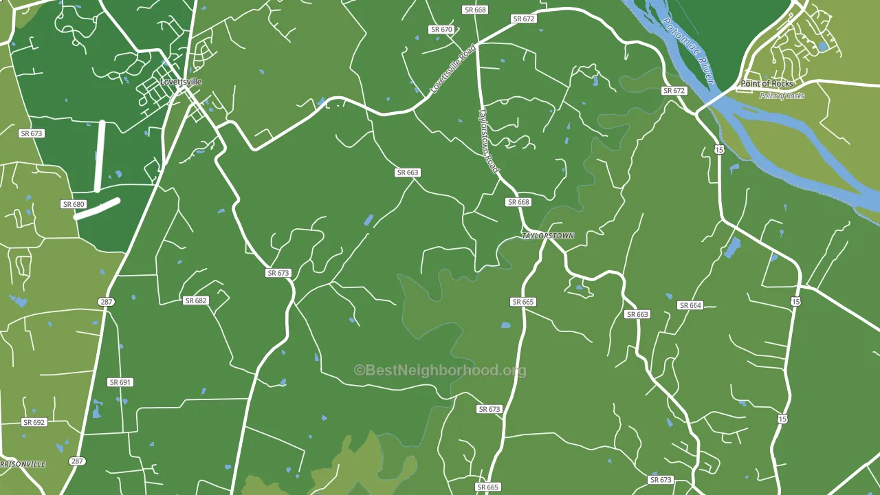Taylorstown, VA block-group voter-turnout map
