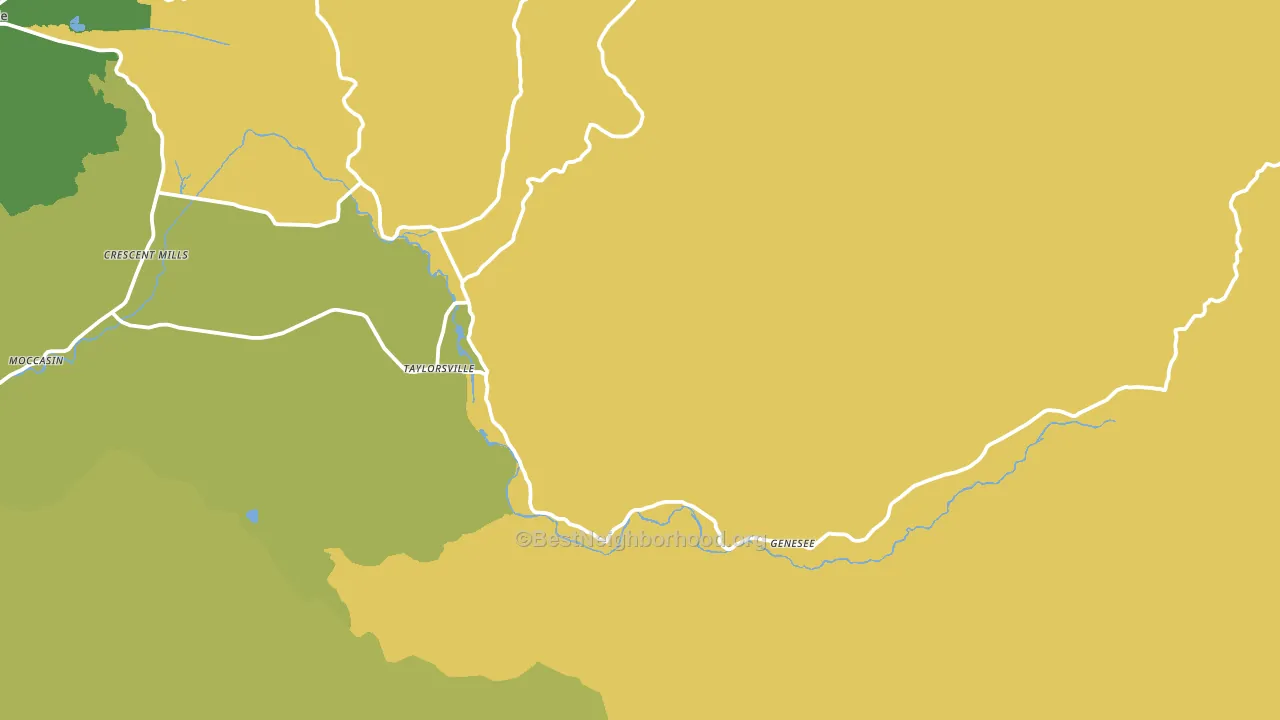 Taylorsville, CA block-group voter-turnout map