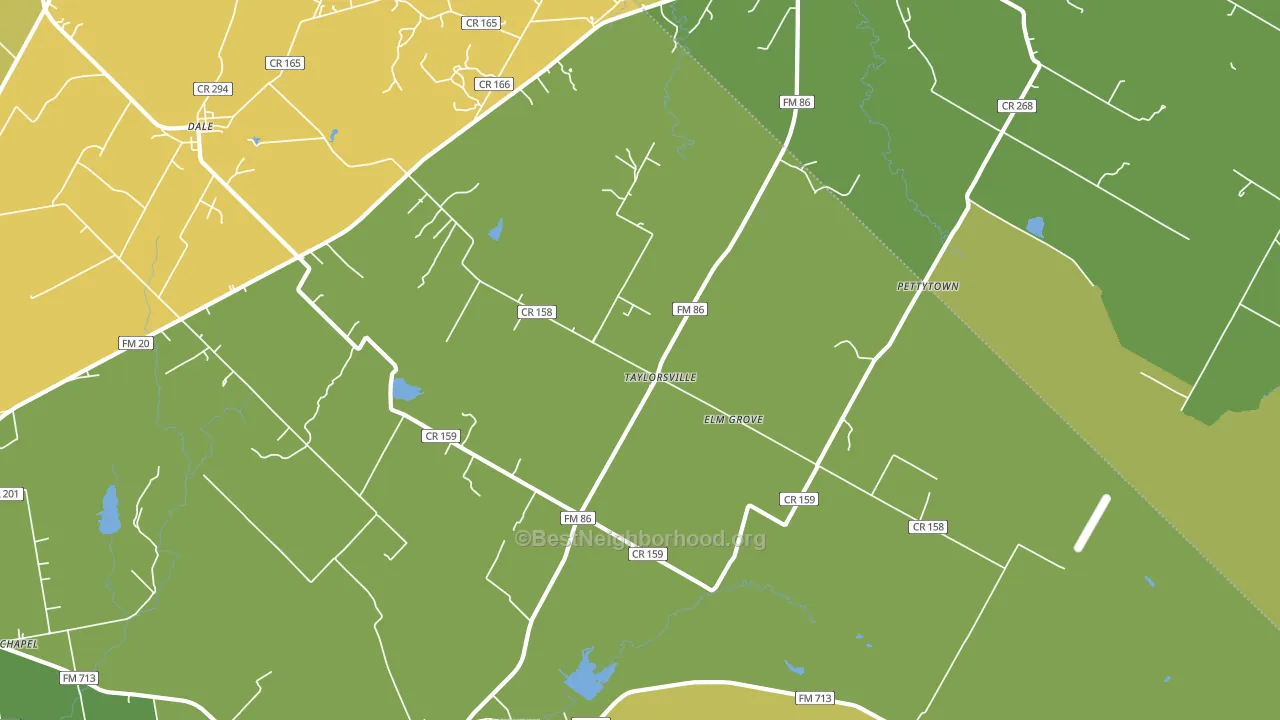 Taylorsville, TX block-group voter-turnout map