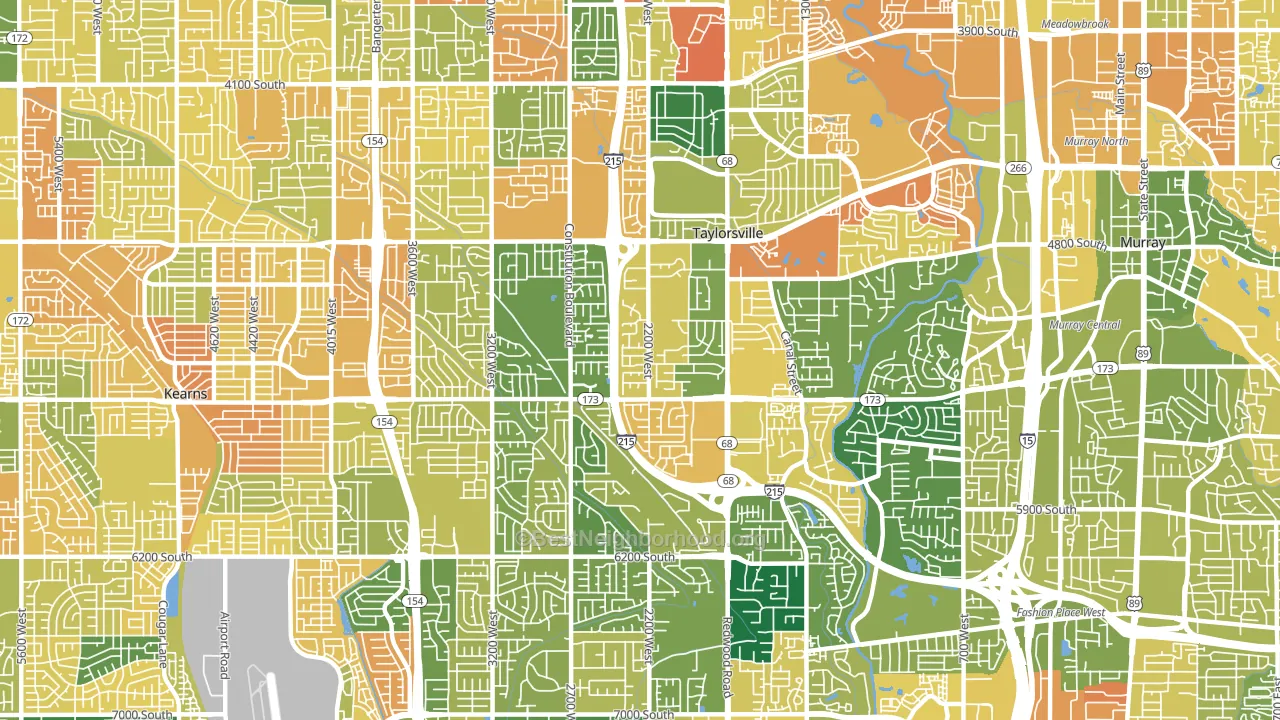 Taylorsville, UT block-group voter-turnout map
