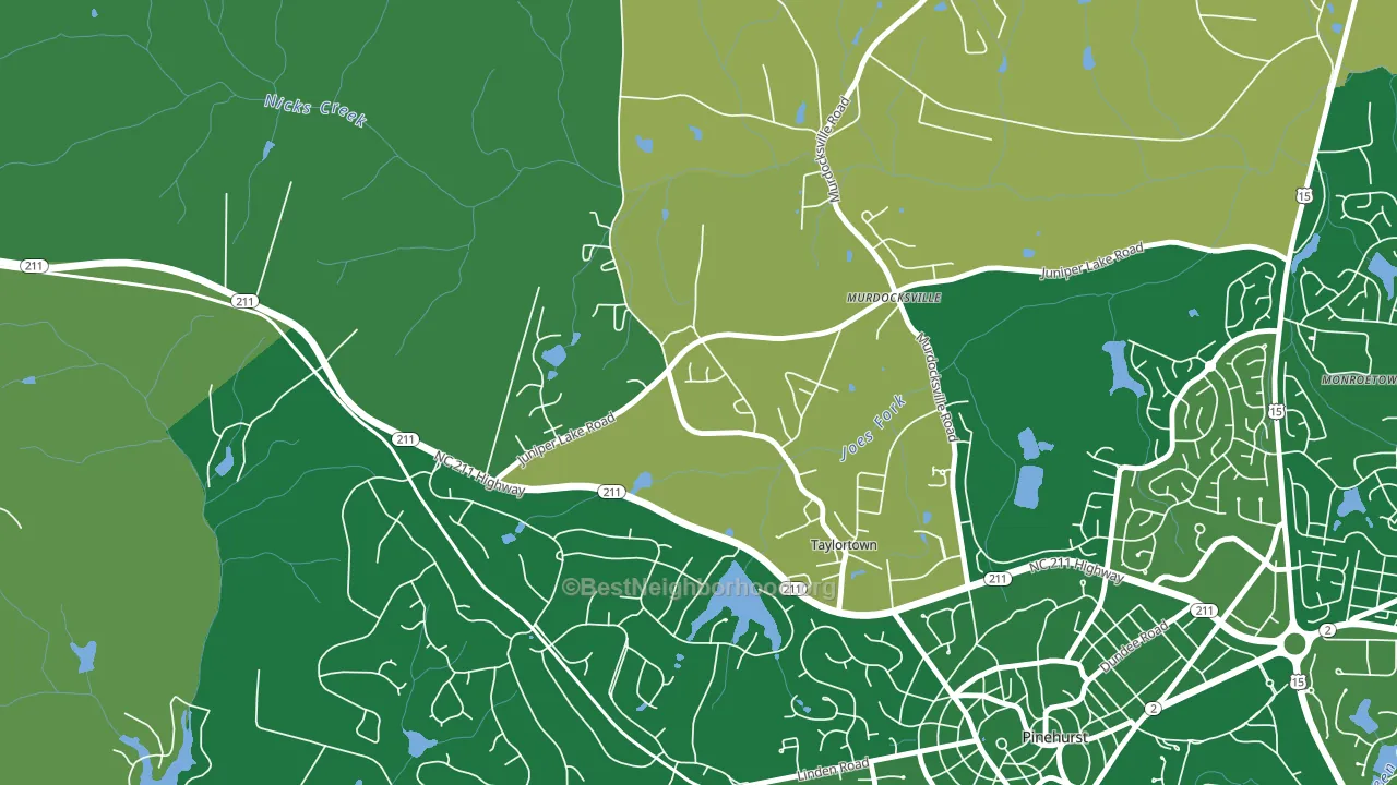 Taylortown, NC block-group voter-turnout map