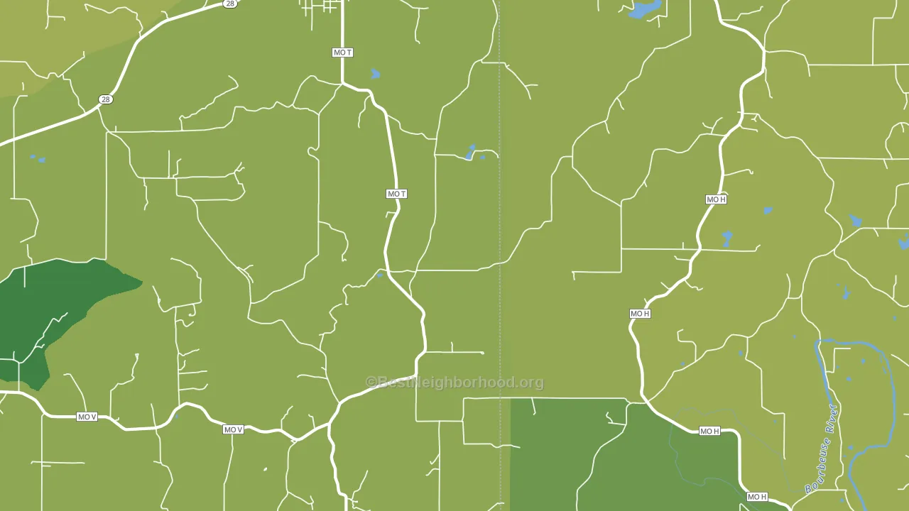 Tea, MO block-group voter-turnout map