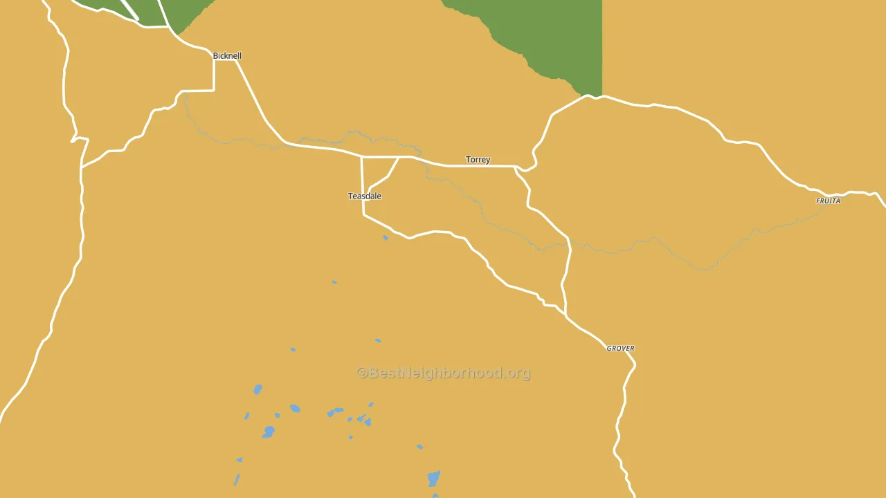 Teasdale, UT block-group voter-turnout map