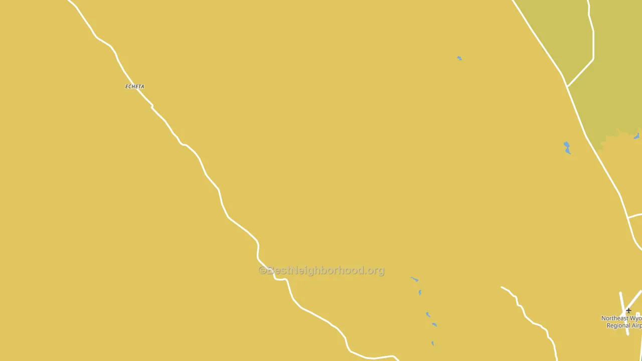 Teckla, WY block-group voter-turnout map