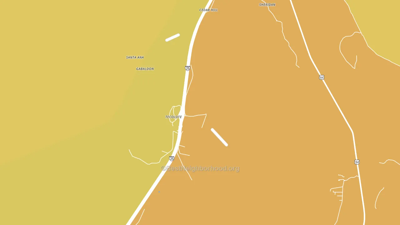 Tecolote, NM block-group voter-turnout map
