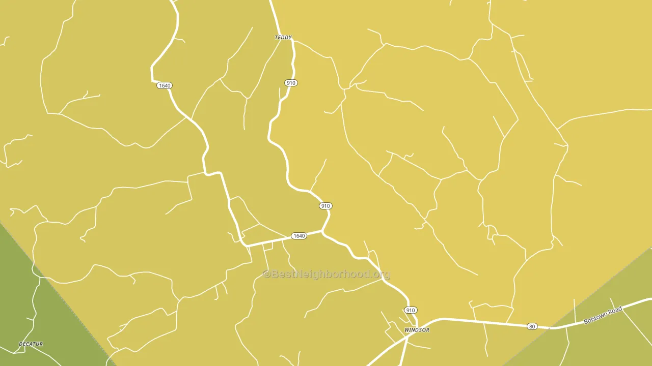 Teddy, KY block-group voter-turnout map