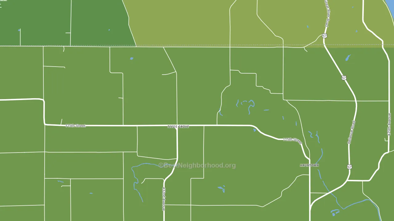 Teeds Grove, IA block-group voter-turnout map